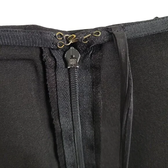 Ralph Lauren Womens Black Label Sz 12 Pants Career Flat Front Side Zip Wide Leg - Picture 8 of 10